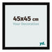 Photo Frame 45x45cm Black High Gloss MDF Bologna Front Size | Yourdecoration.co.uk