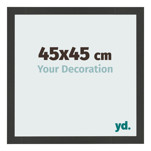 Photo Frame 45x45cm Black Woodgrain MDF Bologna Front Size | Yourdecoration.co.uk