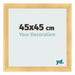 Photo Frame 45x45cm Gold Vintage MDF Pisa Front Size | Yourdecoration.co.uk