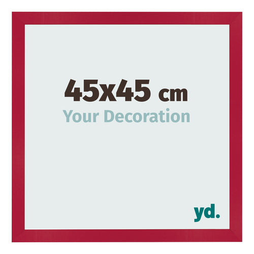 Photo Frame 45x45cm Red MDF Bologna Front Size | Yourdecoration.co.uk