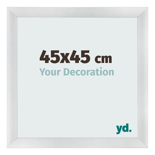Photo Frame 45x45cm Silver Black Swept MDF Pisa Front Size | Yourdecoration.co.uk