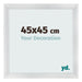 Photo Frame 45x45cm Silver Black Swept MDF Pisa Front Size | Yourdecoration.co.uk