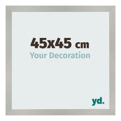 Photo Frame 45x45cm Silver Matte MDF Bologna Front Size | Yourdecoration.co.uk