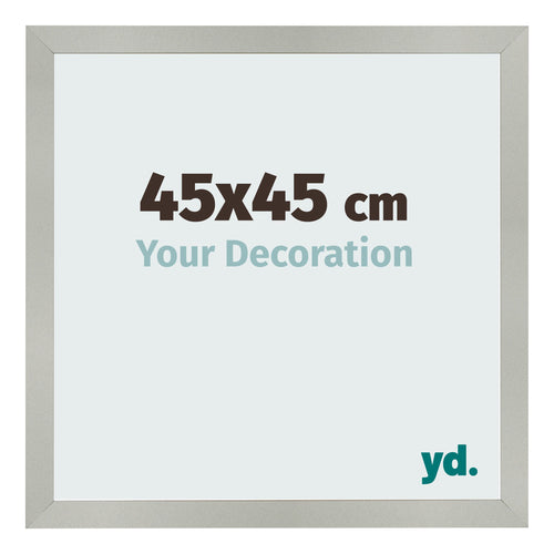 Photo Frame 45x45cm Silver Matte MDF Bologna Front Size | Yourdecoration.co.uk