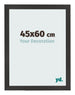 Photo Frame 45x60 cm Black Matte MDF Bologna Front Size | Yourdecoration.co.uk