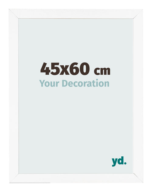 Photo Frame 45x60 cm White Matte MDF Bologna Front Size | Yourdecoration.co.uk