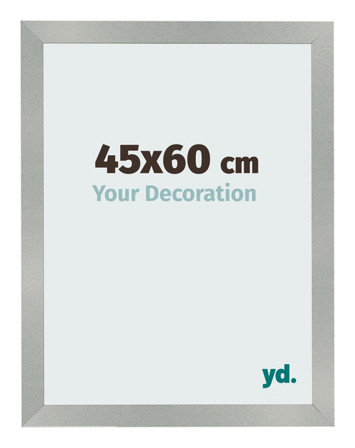 Photo Frame 45x60cm Aluminum Brushed MDF Bologna Front Size | Yourdecoration.co.uk