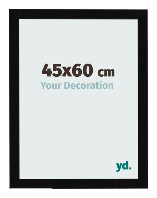 Photo Frame 45x60cm Black High Gloss MDF Bologna Front Size | Yourdecoration.co.uk
