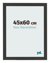 Photo Frame 45x60cm Black Woodgrain MDF Bologna Front Size | Yourdecoration.co.uk