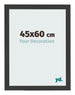 Photo Frame 45x60cm Black Woodgrain MDF Bologna Front Size | Yourdecoration.co.uk