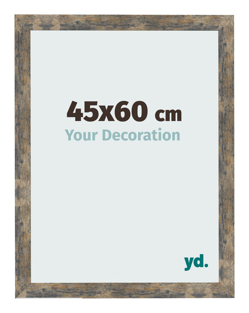 Photo Frame 45x60cm Blue Gold Melange MDF Bologna Front Size | Yourdecoration.co.uk