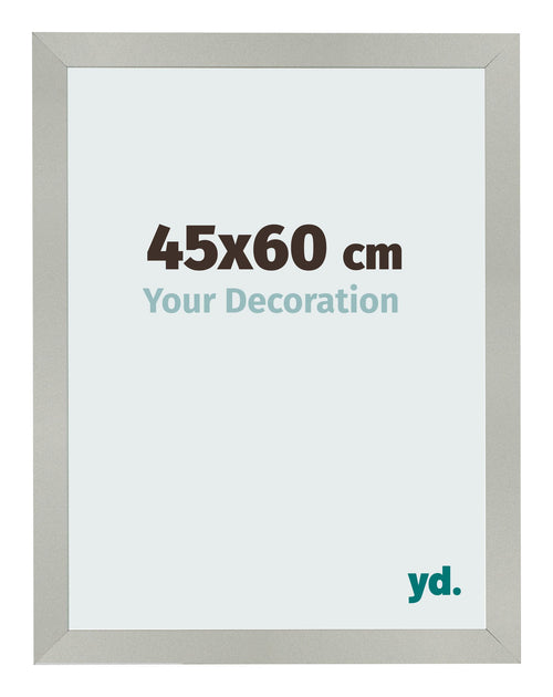 Photo Frame 45x60cm Silver Matte MDF Bologna Front Size | Yourdecoration.co.uk