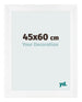 Photo Frame 45x60cm White Vintage MDF Pisa Front Size | Yourdecoration.co.uk