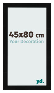 Photo Frame 45x80cm Black Silver Polished MDF Pisa Front Size | Yourdecoration.co.uk