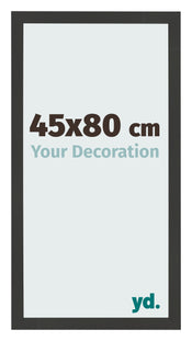Photo Frame 45x80cm Black Woodgrain MDF Bologna Front Size | Yourdecoration.co.uk