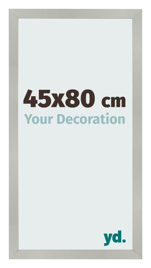 Photo Frame 45x80cm Silver Matte MDF Bologna Front Size | Yourdecoration.co.uk