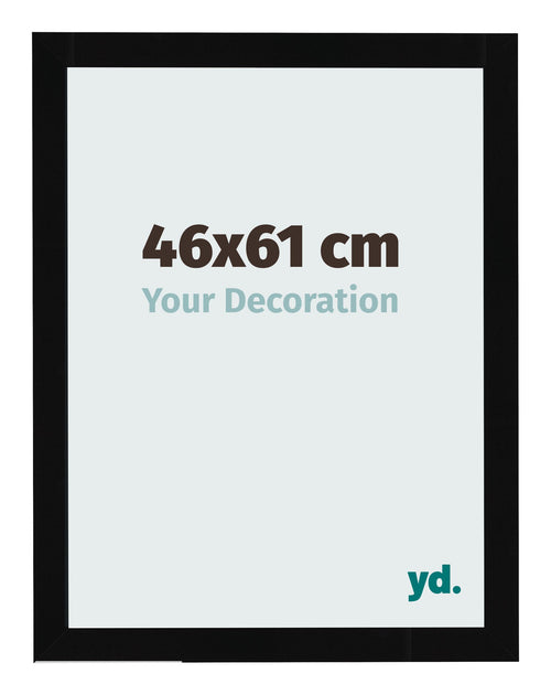 Photo Frame 46x61cm Black High Gloss MDF Bologna Front Size | Yourdecoration.co.uk