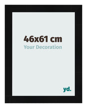 Photo Frame 46x61cm Black Silver Polished MDF Pisa Front Size | Yourdecoration.co.uk