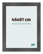 Photo Frame 46x61cm Black Silver Polished MDF Pisa Front Size | Yourdecoration.co.uk