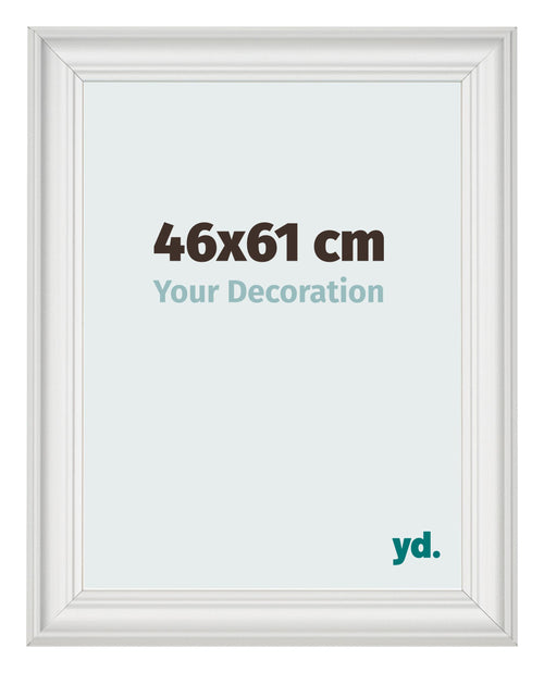 Photo Frame 46x61cm White Swept MDF Lazio Front Size | Yourdecoration.co.uk