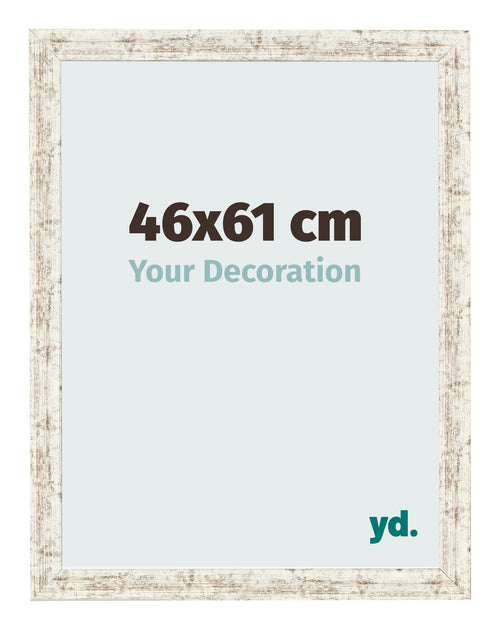 Photo Frame 46x61cm White Vintage MDF Bologna Front Size | Yourdecoration.co.uk