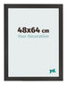 Photo Frame 48x64 cm Black Matte MDF Bologna Front Size | Yourdecoration.co.uk