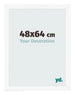 Photo Frame 48x64 cm White Matte MDF Bologna Front Size | Yourdecoration.co.uk