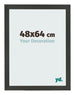 Photo Frame 48x64cm Anthracite MDF Bologna Front Size | Yourdecoration.co.uk