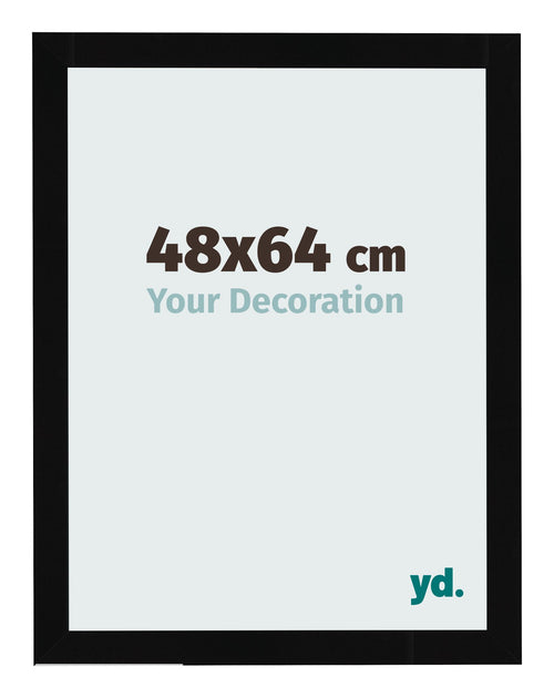 Photo Frame 48x64cm Black High Gloss MDF Bologna Front Size | Yourdecoration.co.uk