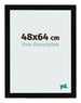 Photo Frame 48x64cm Black High Gloss MDF Bologna Front Size | Yourdecoration.co.uk