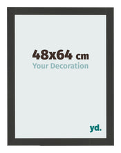 Photo Frame 48x64cm Black Woodgrain MDF Bologna Front Size | Yourdecoration.co.uk