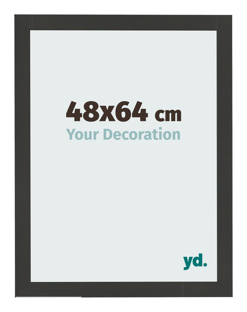 Photo Frame 48x64cm Black Woodgrain MDF Bologna Front Size | Yourdecoration.co.uk