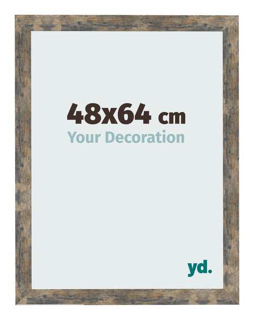 Photo Frame 48x64cm Blue Gold Melange MDF Bologna Front Size | Yourdecoration.co.uk