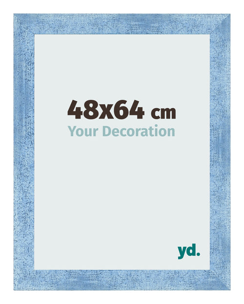 Photo Frame 48x64cm Clear Blue Swept MDF Pisa Front Size | Yourdecoration.co.uk