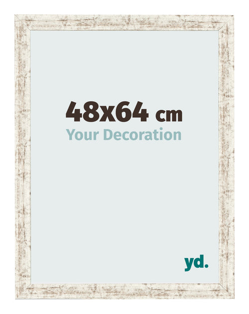 Photo Frame 48x64cm White Vintage MDF Bologna Front Size | Yourdecoration.co.uk