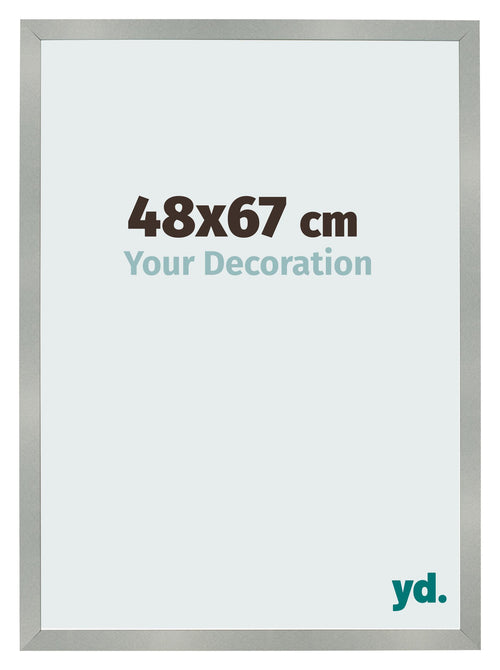 Photo Frame 48x67cm Aluminum Brushed MDF Bologna Front Size | Yourdecoration.co.uk