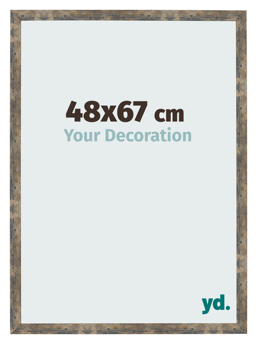 Photo Frame 48x67cm Blue Gold Melange MDF Bologna Front Size | Yourdecoration.co.uk