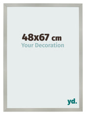 Photo Frame 48x67cm Silver Matte MDF Bologna Front Size | Yourdecoration.co.uk