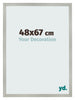Photo Frame 48x67cm Silver Matte MDF Bologna Front Size | Yourdecoration.co.uk