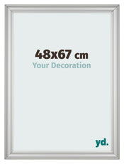 Photo Frame 48x67cm Silver Matte MDF Lazio Front Size | Yourdecoration.co.uk