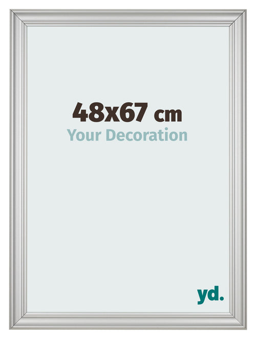 Photo Frame 48x67cm Silver Matte MDF Lazio Front Size | Yourdecoration.co.uk