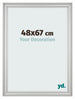 Photo Frame 48x67cm Silver Matte MDF Lazio Front Size | Yourdecoration.co.uk
