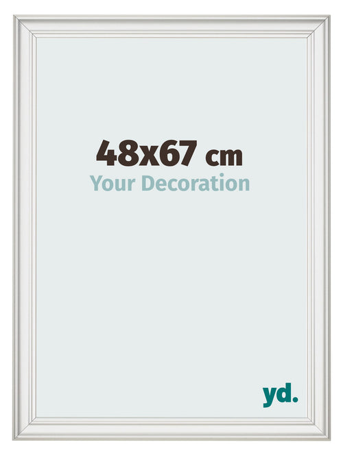 Photo Frame 48x67cm White Swept MDF Lazio Front Size | Yourdecoration.co.uk