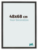 Photo Frame 48x68 cm Black Matte MDF Bologna Front Size | Yourdecoration.co.uk
