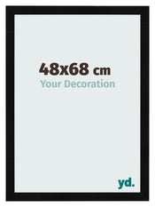 Photo Frame 48x68cm Black Silver Polished MDF Pisa Front Size | Yourdecoration.co.uk