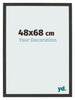 Photo Frame 48x68cm Black Woodgrain MDF Bologna Front Size | Yourdecoration.co.uk