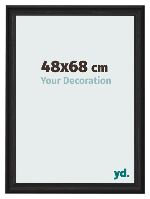 Photo Frame 48x68cm Black Woodgrain MDF Lazio Front Size | Yourdecoration.co.uk