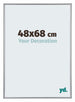 Annecy Plastic Photo Frame 48x68cm Silver Front Size | Yourdecoration.co.uk