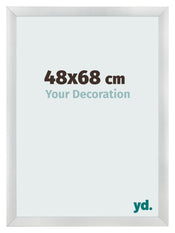 Photo Frame 48x68cm Silver Black Swept MDF Pisa Front Size | Yourdecoration.co.uk