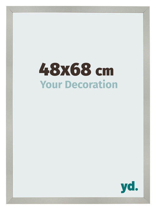 Photo Frame 48x68cm Silver Matte MDF Bologna Front Size | Yourdecoration.co.uk
